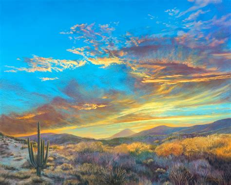 Arizona Desert Mountain Sunset Sunset In The Arizona Desert Landscape