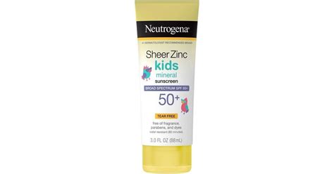 Neutrogena Sheer Zinc Kids Mineral Sunscreen Lotion Spf50 3fl Oz Price