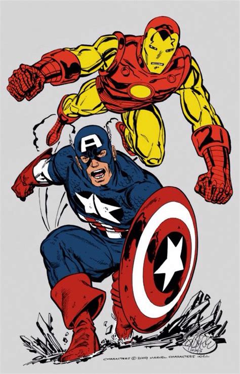 Captain Americairon Man Avengers Comics Marvel Comics Art Marvel