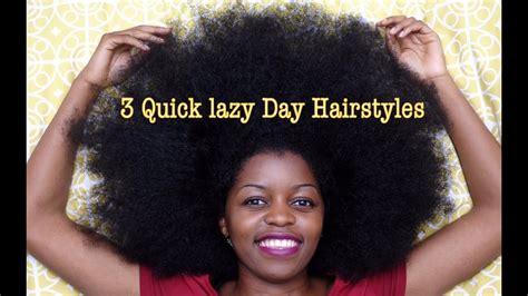 If you happen to stumble on this article, then we are very excited about the cute hairstyle ideas we have for naturalistas with not only does it give a refined look, but it also gives a more african appearance. 3 Quick Lazy Day Hairstyles for Natural Hair | MissT1806 - YouTube