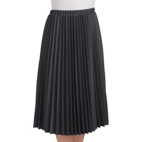 collections etc women s classic pleated mid length jersey knit midi skirt with comfortable