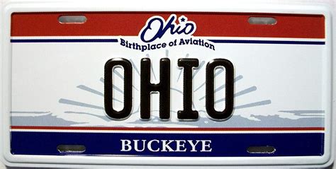 Ohio The Buckeye State License Plate Fridge Magnet