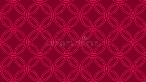 Pink Overlapping Circles Pattern Background Stock Vector Illustration