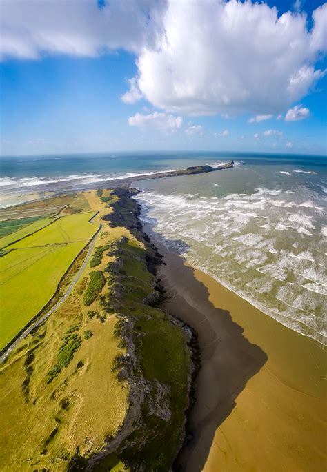 Rhossili Gower South Wales Aerial Photography Wales