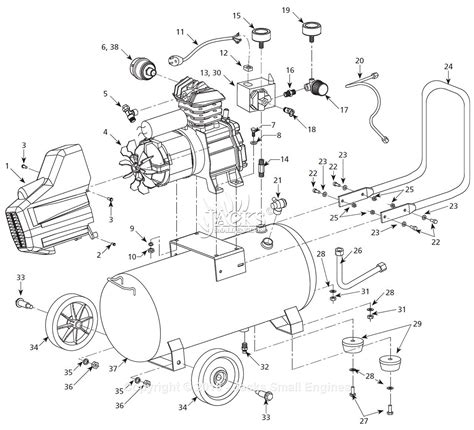 Campbell Hausfeld Hx5101 Parts Diagram For Air Compressor Parts