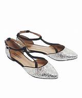 Dressy Flat Silver Shoes Images