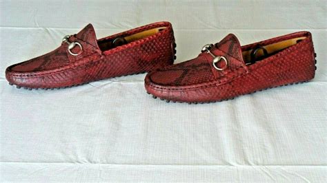 Gucci Rare 1795 Gucci Python Snakeskin Driver Loafer 105 Grailed