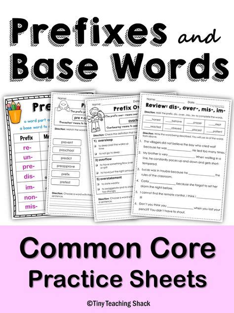 Prefixes And Base Words No Prep Printables Prefixes Worksheets And Images
