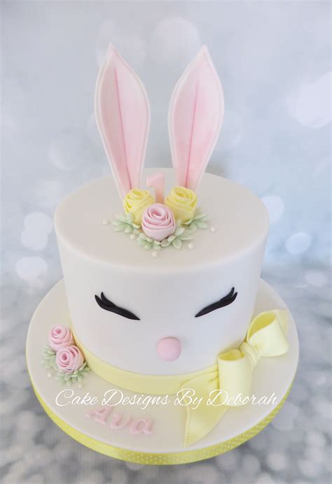 Easter Bunny 1st Birthday Cake By Cake Designs By Deborah Bunny