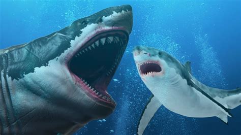 Did The Megalodon Evolve Into The Great White Megalodon Great White Shark Big Great White Shark
