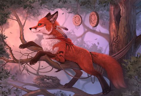 Wallpaper Illustration Animals Fantasy Art Dragon Furry Fox