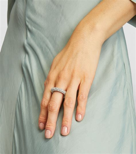 Jil Sander Crystal Embellished Brilliance Ring Harrods Us