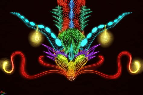 Neon Dragon Wallpapers Top Free Neon Dragon Backgrounds Wallpaperaccess