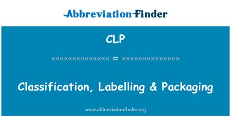 Clp Definición Clasificación Etiquetado And Embalaje Classification