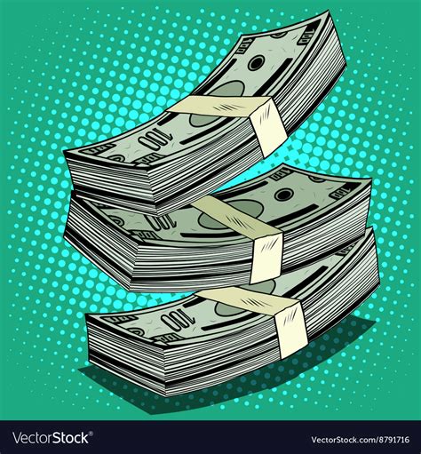 Stack Of Money Dollar Bills Cash Royalty Free Vector Image