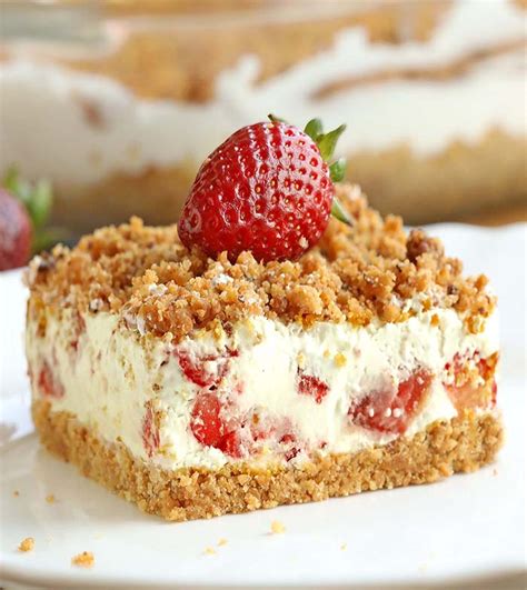 Frozen Strawberries And Cream Dessert Sugar Apron