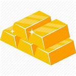 Gold Bar Icon Bricks Blocks Biscuits Ingots