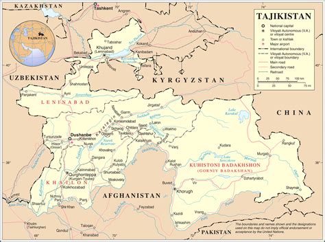 Tacikistan Haritas Lke Haritalar Uydu Harita