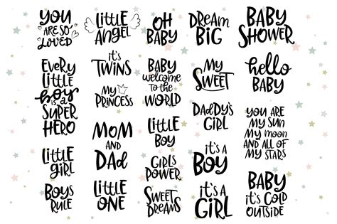 Baby Lettering And Clipart Bonus Creative Daddy