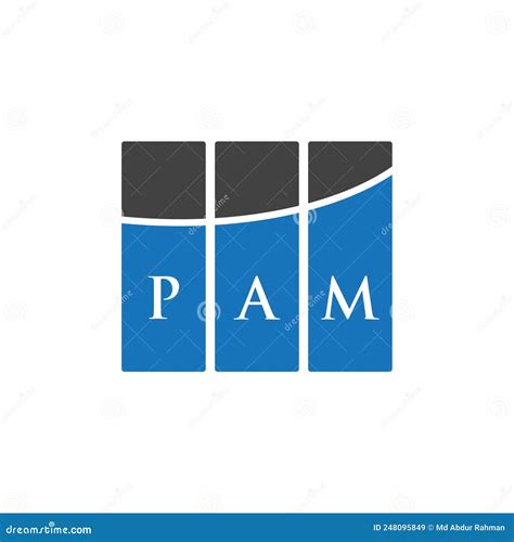Pam Letter Logo Design On White Background Pam Creative Initials