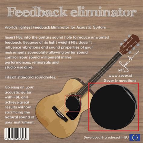 Its concept is to suppress frequencies that cause feedback effect and doesn't affect soundboard's vibrations. Sever FBE- Feedback Eliminator acoustic guitar