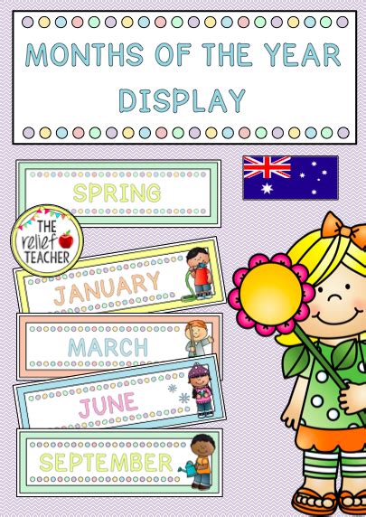 Months Of The Year Display Australian Seasons Perfect For A Classroom