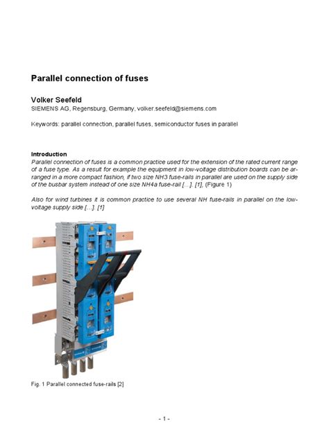 17 Seefeld Parallel Connection Of Fuses Pdf Fuse Electrical