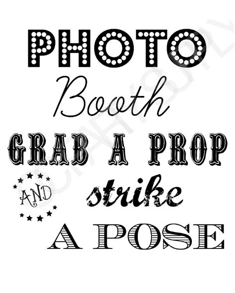 Free Photo Booth Sign Printable Photo Booth Sign Photo Booth Diy
