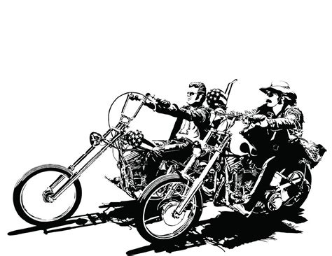 Easy Rider Art Print Original Illustration Of The Pop Culture Classic