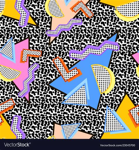 80s memphis pattern royalty free vector image vectorstock