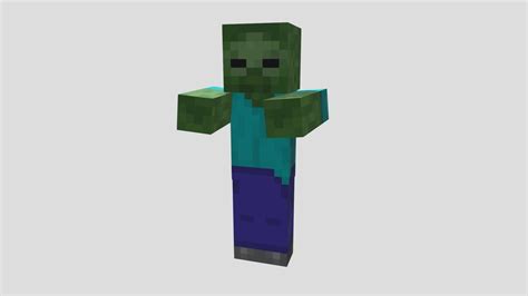 Minecraft Zombie Download Free 3d Model By Johnelkes 45037ec