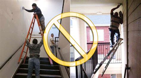 How To Safely Use A Ladder On Stairs Sunset Ladder Scaffold Blog