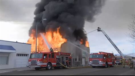 Fire engulfs Butte business - YouTube