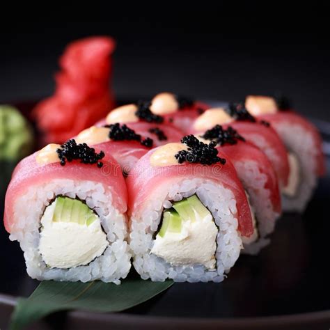 Philadelphia Sushi Roll With Tuna And Cream Cheese Stock Photo Image