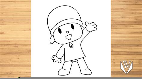 How To Draw Pocoyo Step By Step Easy Draw Free Download Coloring