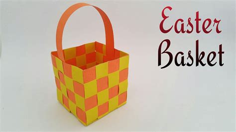 How To Make A Paper Easter Basket Paper Crafts Tutorial Basket