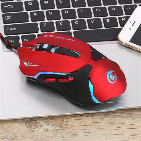 Rocketek 3200dpi Silence Click Usb Wired Gaming Mouse 6 Key 6 Color