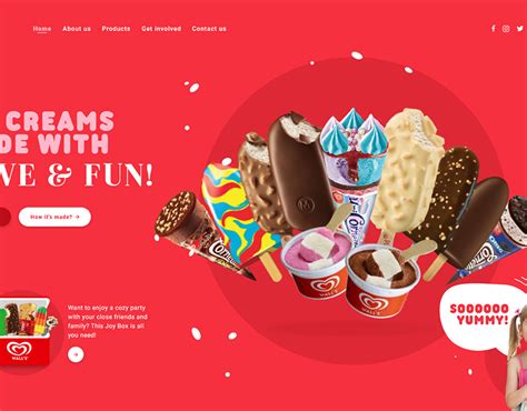 Conceptual Web Layout Design Walls Ice Cream Behance