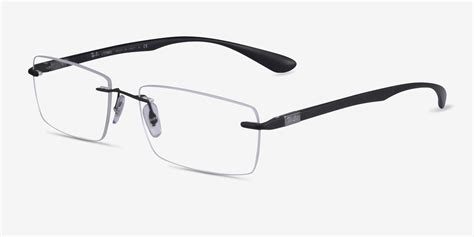 Ray Ban Rb8724 Rectangle Black Frame Eyeglasses Eyebuydirect