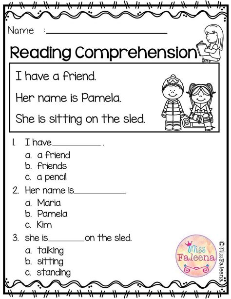 13 Winter Reading Comprehension Worksheets Preschool ~ Coloring Style