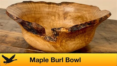 Wood Turning Maple Burl Bowl Youtube
