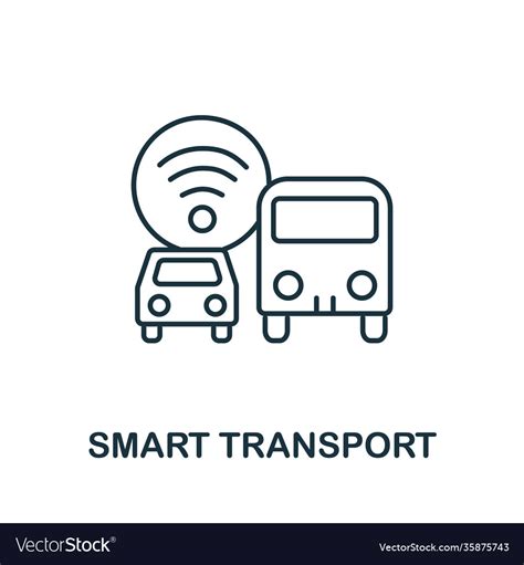 Smart Transport Icon From Iot Collection Simple Vector Image