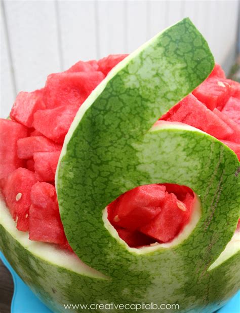 Capital B Simple Watermelon Bowl Carving