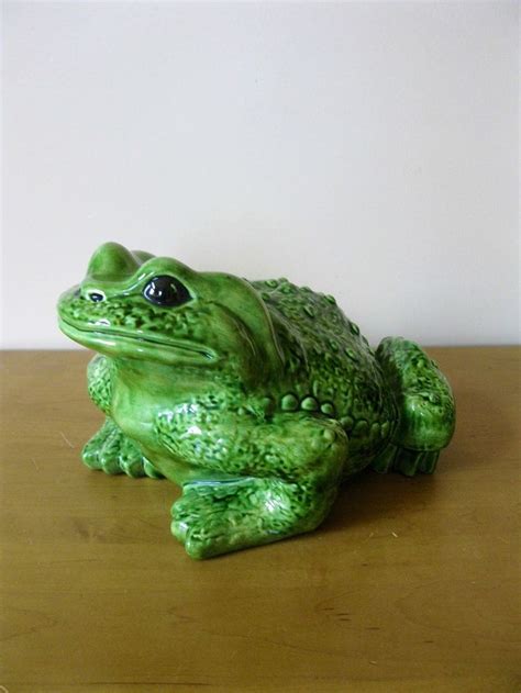 Vintage 70s Large Ceramic Frog Ceramic Garden Toad Arnels Etsy