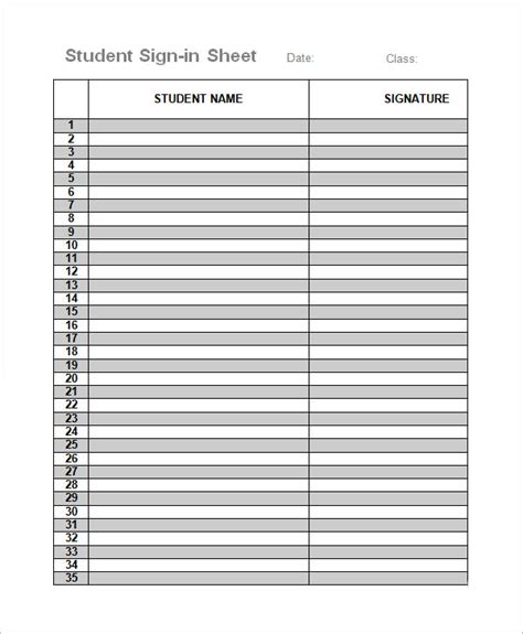 Free 32 Sample Sign In Sheet Templates In Pdf Ms Word Apple Pages