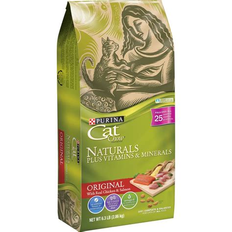 Purina Cat Chow Natural Dry Cat Food Naturals Original 63 Lb Bag