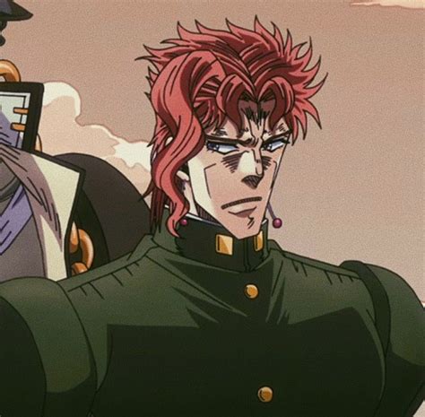 An Anime Character With Red Hair Standing Next To Another Character In