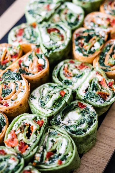 Mediterranean Pinwheels Are An Easy Vegetarian Appetizer Stuffed With