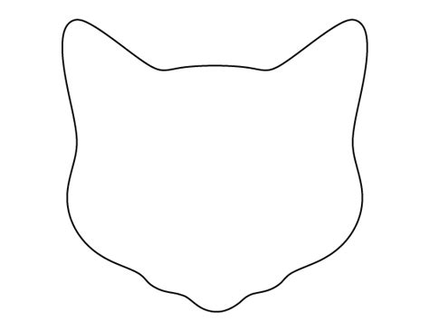 printable cat face template