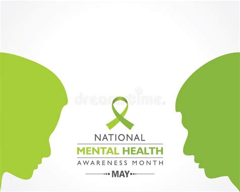National Mental Health Awareness Month Observed In May Stock Vector